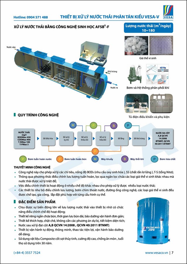 Xử lý nước thải bằng công nghệ sinh học AFSB®-F